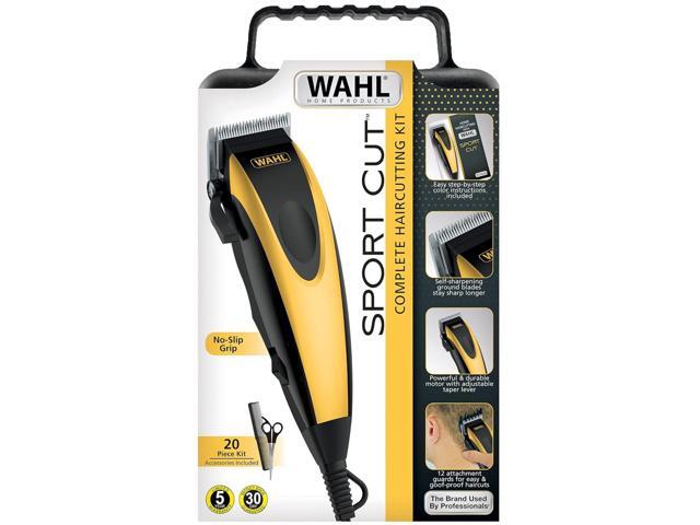 Wahl 20 Piece Combo Sport Cut Hair Clipper Kit - No Slip Grip Haircutting Set - 9243-6901-MI