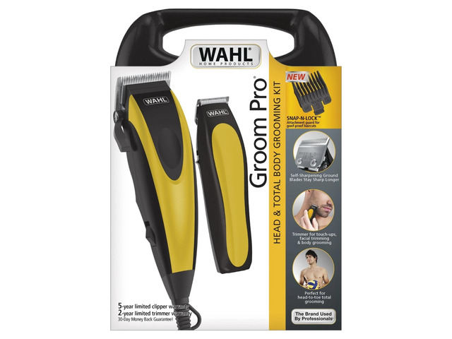 Wahl Head and Total Body Grooming Kit - Complete Clipper and Trimmer Set - 9670-1301-MI
