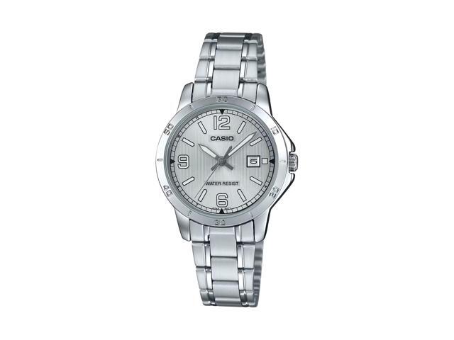 Casio Womens Silver Dial Stainless Steel Analog Watch - LTP-V004D-7B2UDF