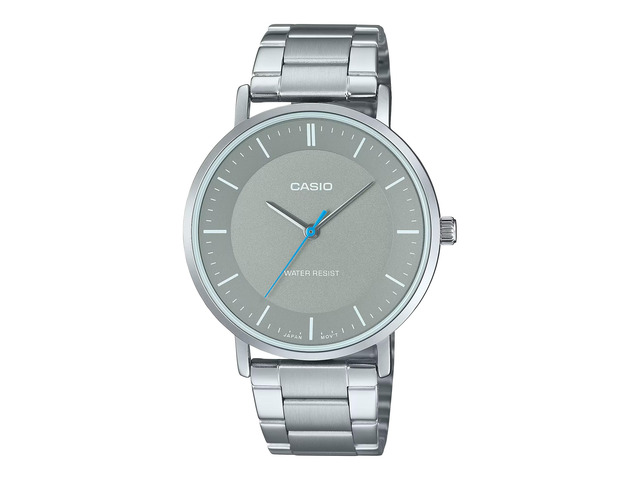 Casio Mens Men's Gray Dial Minimalist Stainless Steel Watch - MTP-VT04D-8EDF