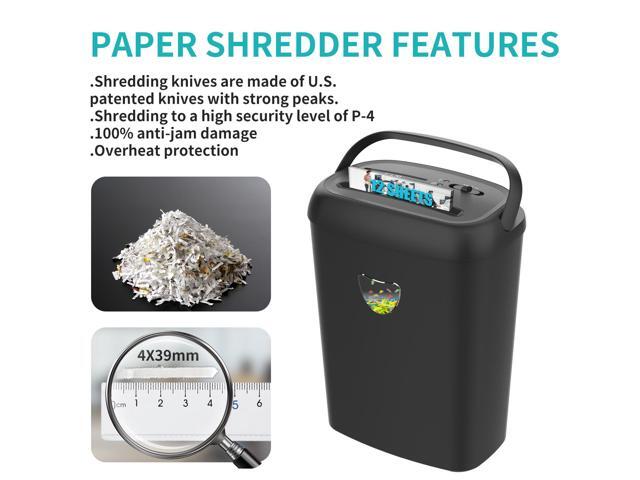 Woolsche Cross Cut Paper Shredder,High-Performance,14-Sheet Capacity,6.6 Gallon Basket,P-4 Security-Jam Proof Heavy Duty Shredder for Home and Office