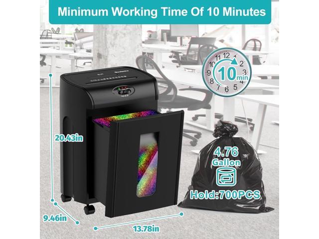 Woolsche Paper Shredder, 16-Sheet Cross Cut with 4.76-Gallon Pull Out Basket, P-4 Security Level, 3-Mode Design Shred Paper and CD/Credit Card,...