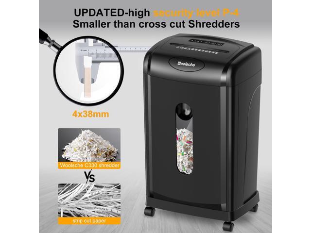 Woolsche Paper Shredder, 18-Sheet Cross Cut with 7.93Gallon Pull Out Bin, P-4 Security Level, Shred Paper and Credit Card and CD, Durable & Fast with...