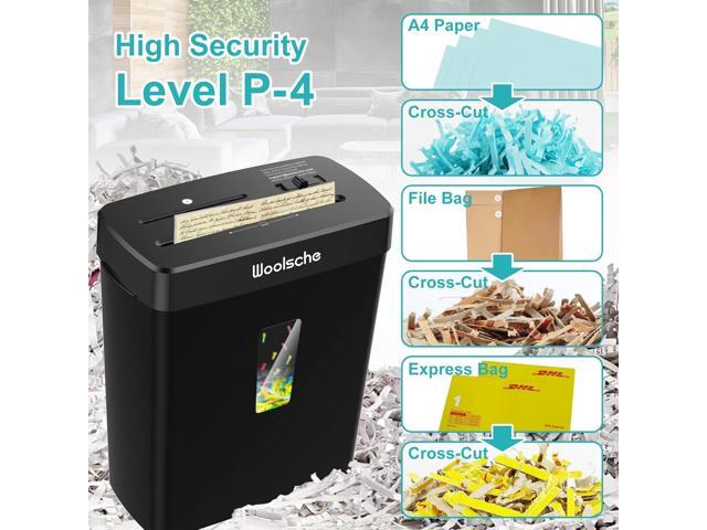 Woolsche Paper Shredder - 10-Sheet Cross Cut with 3.43-Gallon Basket - P-4 Security Level - 3-Mode Design - Shreds CD and Credit Card - Durable,...