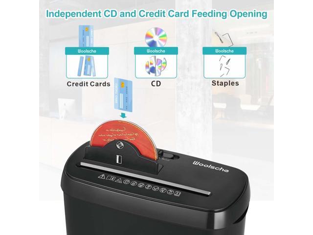Woolsche Home Office Paper Shredder 10-Sheet Strip Cut with 3.17-Gallon Basket - P-2 Security Level - CD & Credit Card Shredder - Durable & Fast -...