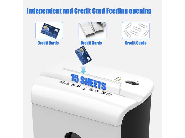 Woolsche Paper Shredder, 15-Sheet Cross Cut with 18 Liters Pull Out Bin, P-4 Security Level, Shred Paper and Credit Card, Durable & Fast with Auto...