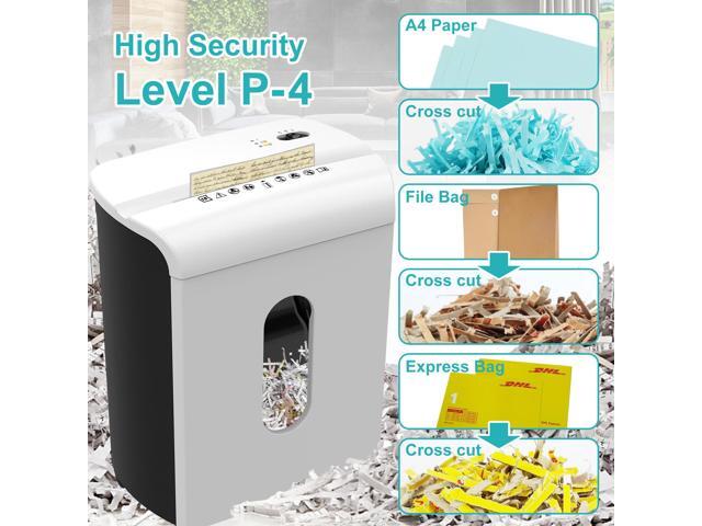 Woolsche Paper Shredder, P-4 Security Level,15-Sheet Cross Cut with 5.8-Gallon Pull Out Bin, Shred Paper and Credit Card/CD for Office Use