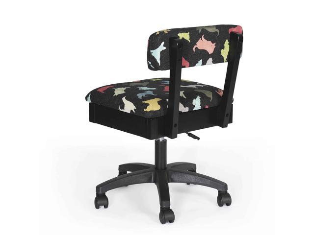 Arrow Sewing Hydraulic Sewing Chair with Lumbar Support, Adjustable Height, Hidden Storage, 360° Swivel Base, Heavy-Duty Casters, Durable...