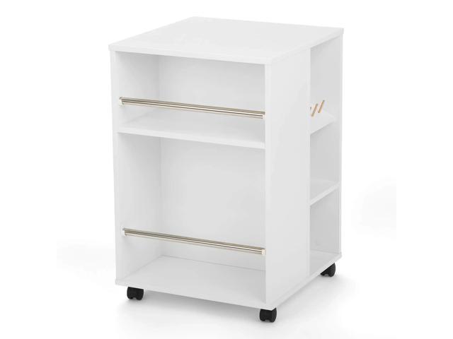 Arrow Sewing Storage Cube Craft Organizer with Locking Casters, Adjustable Shelves, Thread and Bobbin Holders, Ribbon Rods, 360° Access, Compatible...