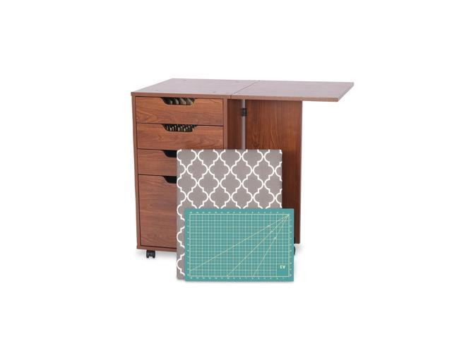 Kiwi Storage Cabinet Multi-Functional Organizer with Removable Ironing Board, Cutting Mat, Soft-Closing Drawers, Heavy-Duty Casters, Compatible...