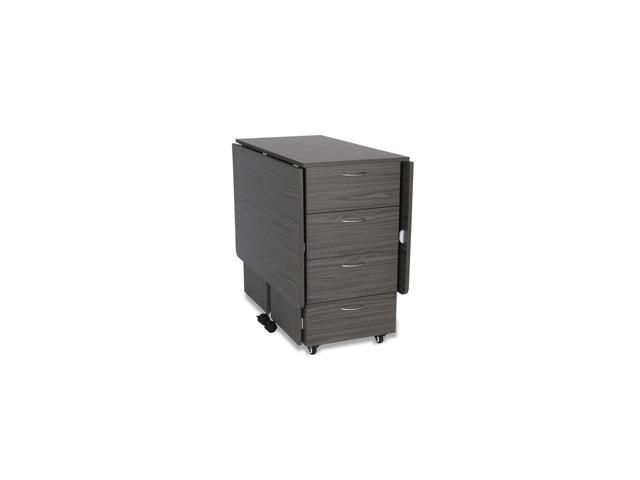Kookaburra Cutting Table with Expandable 70' x 40' Work Surface, Storage Drawers and Shelves - Gray