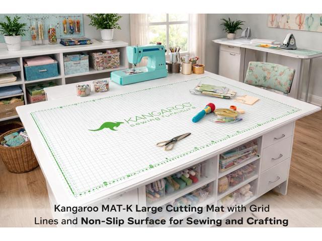 Arrow Quilters Grid Rotary Cutting Mat 36' x 66' (Mat-K) with 1-Inch Markings, Pinnable Surface