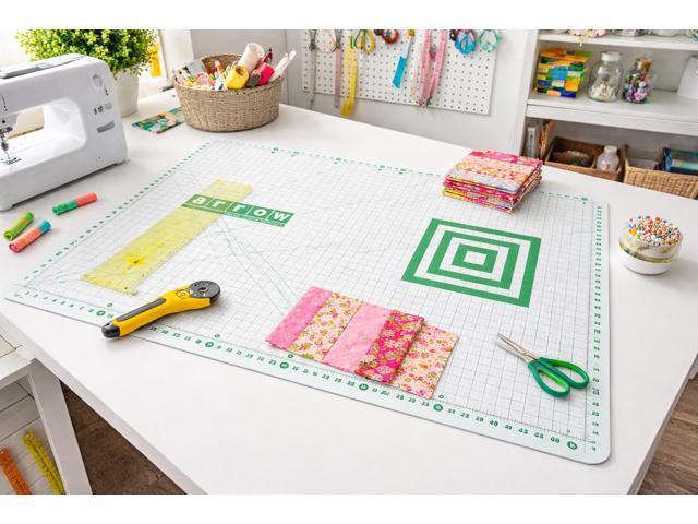 Arrow Sewing Cutting Mat-C Quilters Grid with Angle Markers, Pinnable Surface, Durable Polymer, Compatible with Dixie Cutting Table, Ideal for...