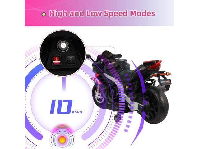 TCARAIWEN Aprilia Licensed 24V Kids Electric Motorcycle 6mph Dirt Bike Ride on Motorbike LED Lights Bluetooth Music