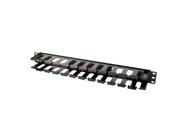 RackSolutions 1U Horizontal Plastic Cable Duct With Cover (3.5in Deep) - Efficient Cable Management