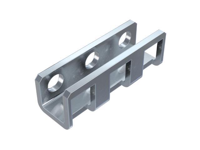 RackSolutions 1U Adapter Bracket, 2 Bends, 0.59 in Depth, Adjustable Rack Installation Depth, Compatible with Square, Threaded, and Round Hole...