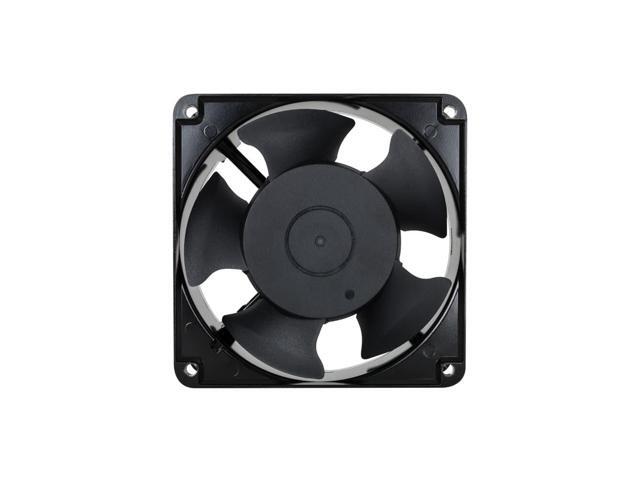RackSolutions 120mm Fan with 110 Volt Cable and Integrated Grounding Wire Aluminum, Low Noise, 51 CFM Airflow for Wall Mount Racks