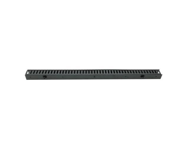 RackSolutions Vertical Plastic Cable Duct With Cover (34in Tall, Button Mount) Tool-Less Install, with Cover