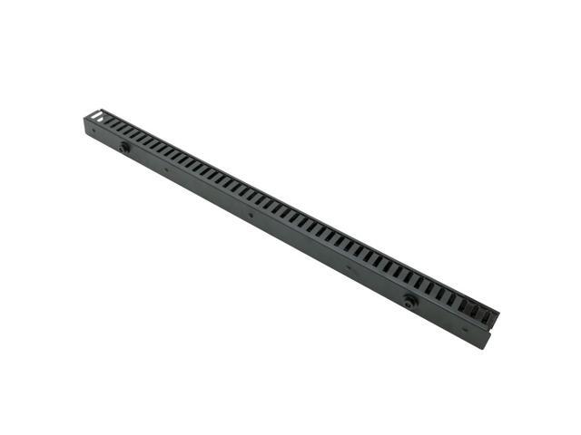 RackSolutions Vertical Plastic Cable Duct With Cover (34in Tall, Button Mount) Tool-Less Install, with Cover