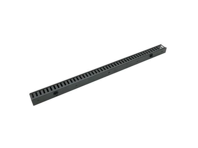 RackSolutions Vertical Plastic Cable Duct With Cover (34in Tall, Button Mount) Tool-Less Install, with Cover