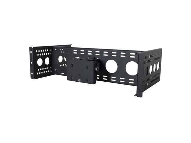 RackSolutions 3U Adjustable Monitor Rackmount with Pan & Tilt Universal Pivot Mount for Server Racks, Adjustable Depth, VESA Compatible