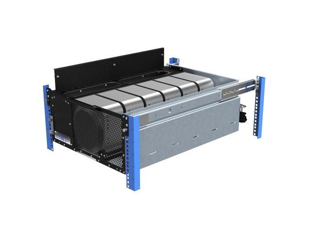 RackSolutions 5U HyperShelf for 6 Apple Mac Studio, Rack Mount Shelf with Airflow Management and Cable Management Arm, 26'-29.5' Depth Range