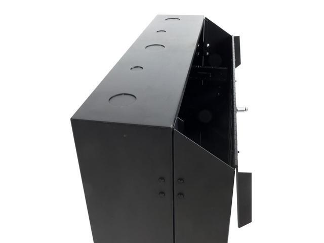 RackSolutions 5U Secure Vertical Wall Mount with Hinged Door - 23in Depth, Lockable, Vented Bottom, 150 lb Capacity