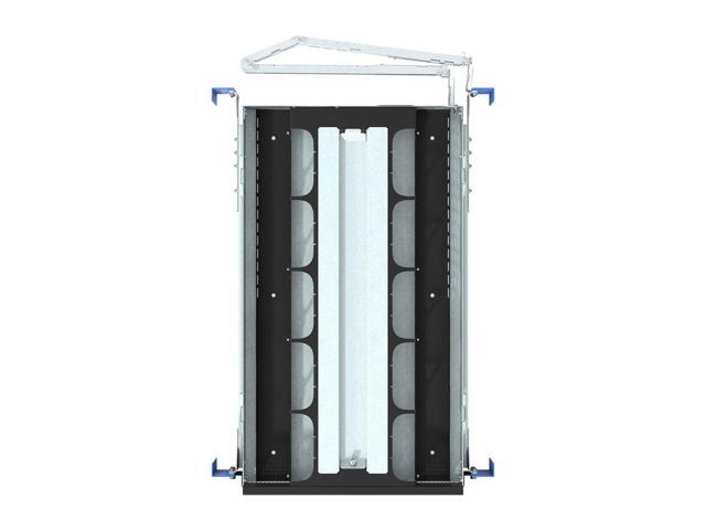 RackSolutions 2U HyperShelf for 10 Mac Mini M4 and M4 Pro (2024), Integrated Airflow, Cable Management, Extends for In-Rack Serviceability