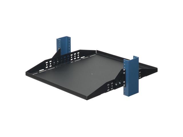 RackSolutions 2U 2Post Adjustable Center Mount Shelf, 20-Inch Depth, Solid, 150 lb Capacity