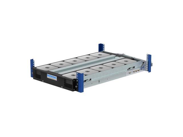 RackSolutions 2U HyperShelf for 10 Mac Mini M4 and M4 Pro (2024), Integrated Airflow, Cable Management, Extends for In-Rack Serviceability