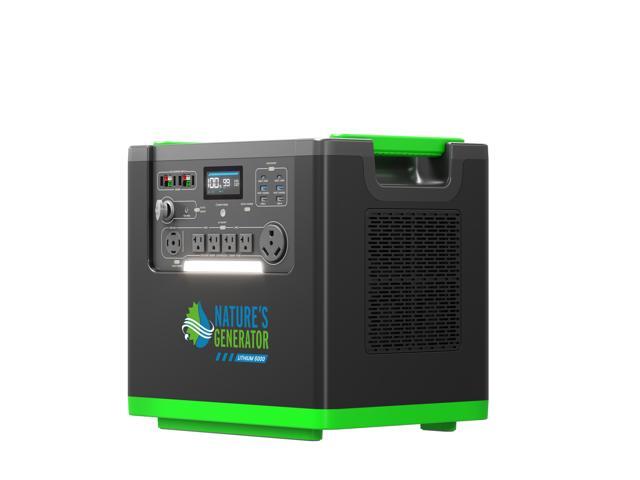 Natures Generator 3840Wh Solar Generator+ 30A Automatic Transfer Switch, Lithium Batteries, 6000W Power Station for Home Backup, RVs, Emergencies,...