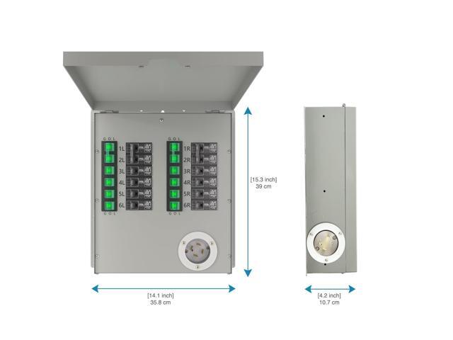 Nature's Generator Transfer Switch12-Circuits 120/240V 30A Non-automatic Power Transfer Kit