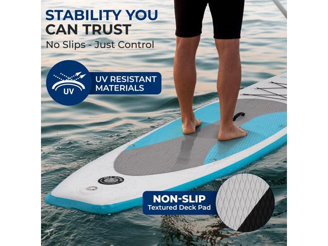 SereneLife 116 Inflatable SUP - Family Stand Up Paddle Board for 2 Adults and One Child - 35 Wide Stable Design with Non-Slip EVA Deck Pad, Premium...