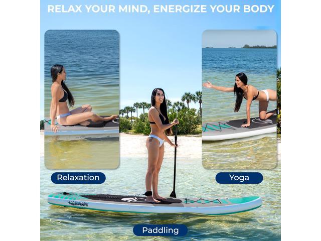 SereneLife 10 Inflatable Stand Up Paddle Board with Premium SUP Accessories, 32 Wide Stable Design, Non-Slip EVA Deck Pad for Adults, 275 lbs....