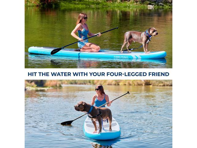 SereneLife 116 Inflatable SUP - Pet-Friendly Stand-Up Paddleboard for Adults and Pet Ride Alongs - 35 Wide Stable Design with Non-Slip EVA Deck...