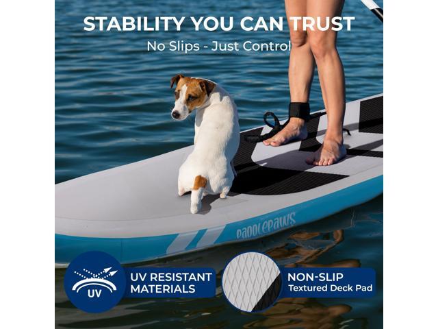 SereneLife 11 Inflatable SUP - Pet-Friendly Stand-Up Paddle Board for Adults and Pet Ride Alongs - 33 Wide Stable Design with Non-Slip EVA Deck...