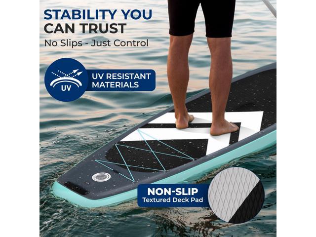 SereneLife 10 Inflatable Stand Up Paddle Board with Premium SUP Accessories - 33 Wide Stable Design with Non-Slip EVA Deck Pad for Youth and...