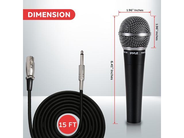 Pyle Professional Dynamic Microphone - 8-Pack Unidirectional Handheld Mic with Built-in Pop Filter, High Signal Output, 15 ft. XLR Audio Cable,...