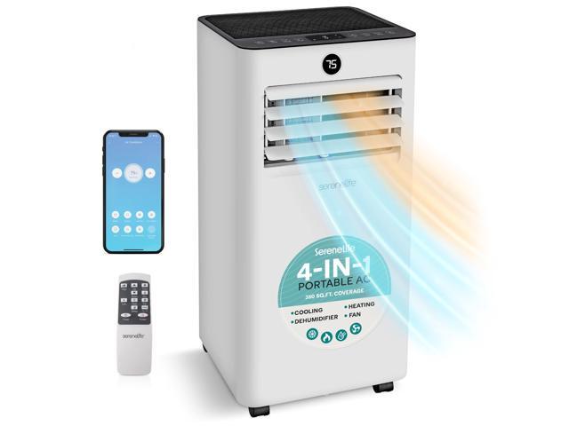 SereneLife 8,000 BTU Portable Air Conditioner and Heater, Small AC with Dehumidifier and Fan, Wifi Function, Mini AC Unit with 350 Sq. Ft....