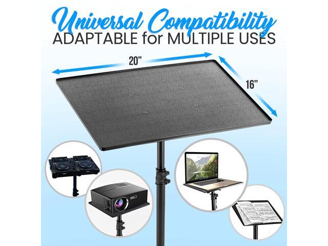 Pyle Universal Laptop Projector Tripod Stand - 2 Pcs Computer, Book, DJ Equipment Holder Mount Height Adjustable Up to 50 Inches w/ 20'' x 16''...
