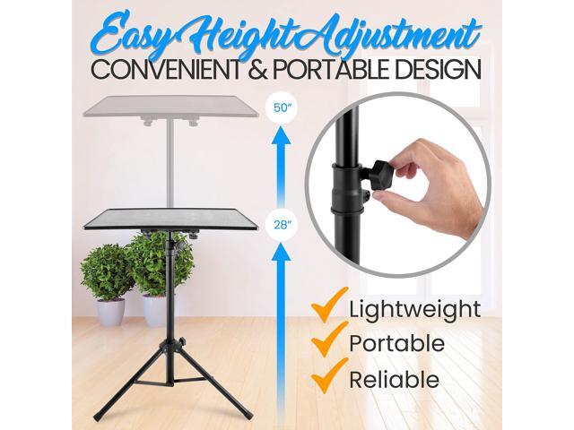 Pyle Universal Laptop Projector Tripod Stand - 2 Pcs Computer, Book, DJ Equipment Holder Mount Height Adjustable Up to 50 Inches w/ 20'' x 16''...