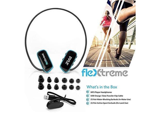 Pyle Flextreme Waterproof Sports Wearable MP3 Headset Music Player 8GB Underwater Swimming Jogging Walking Gym Earphones Earbuds Rechargeable...