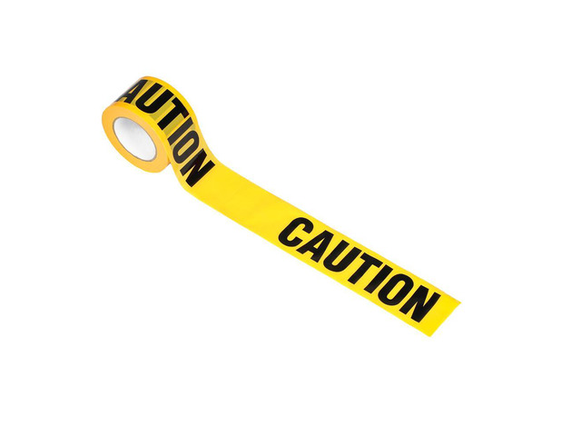 Pyle 2 Pieces Safety Yellow Caution Tape Set - 656 Feet, Black and Yellow, Waterproof and UV-Resistant, Ideal for Construction Zones and Hazardous...