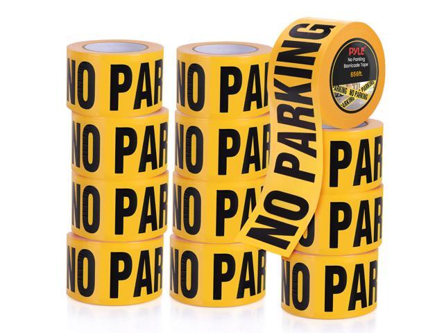 Pyle 'No Parking Caution Tape Yellow, 200 Meter Roll of Non-Adhesive Safety Barricade Warning Tape, Highly Durable & Visible for Indoor/Outdoor Use...