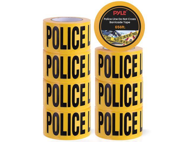 Pyle 8 Pieces Safety Police Line Do Not Cross Barricade Tape Set - 656 Foot Long Tape Roll Suitable for a Wide Range of Applications, Including...