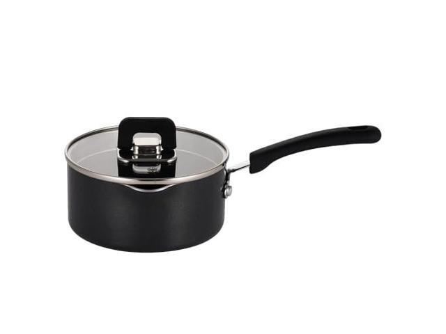 NutriChef Saucepan Pot with Lid-Non-Stick Stylish Kitchen Cookware with Foldable Knob, 3.1 Quart, Works with Model: NCCWSTKBLK (Black), One Size