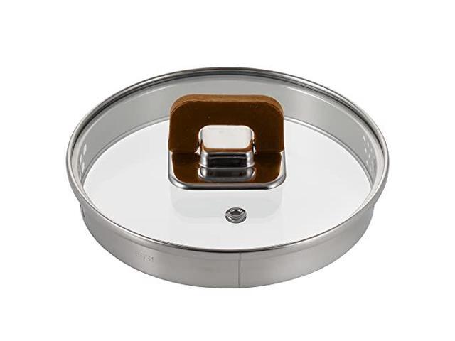 NutriChef 3.1 Quart Saucepan Pot-See-Through Tempered Glass Lids, Works with Model: NCCWSTKBR (Brown), One Size