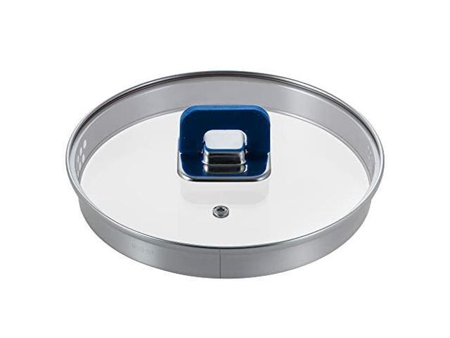 Nutrichef Lid For Saucepan Pot - Non-Stick Stylish Kitchen Cookware with Foldable Knob, PFOA Free, Works with Model: NCCWSTKBUL (Blue)