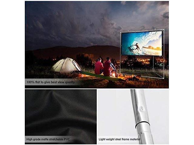 Pyle 72' Outdoor Portable Matt White Theater TV Projector Screen w/ Triangle Stand - 72 inch, 16:9, 1.15 Gain Full HD Projection for Movie / Cinema...