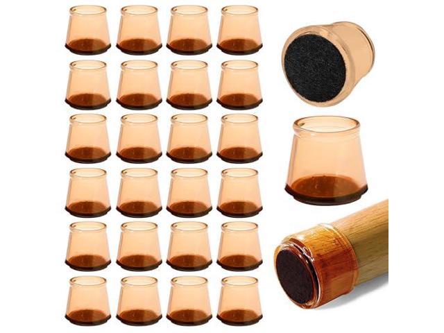 Serenelife Chair Leg Floor Protectors - 24 Rubber Furniture Leg Covers & End Caps for Hardwood Floors - Anti-Slip & Scratch Protect Floors - Fits...